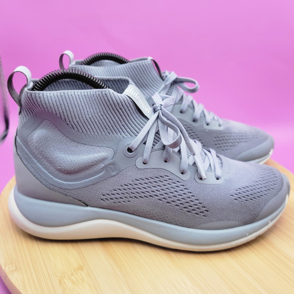 Lululemon Chargefeel Workout Mid Womens 7.5 RHIG/ALPW/SILD Purple Grey Sneakers - Picture 3 of 10